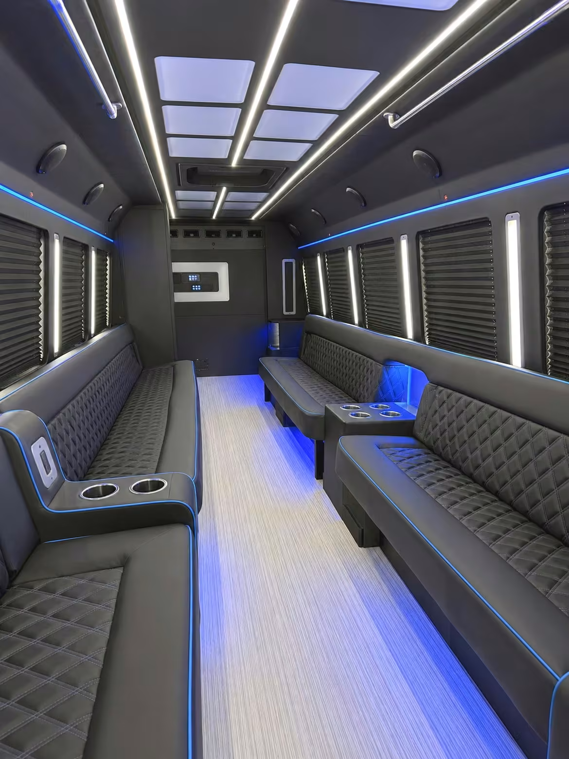 18 passenger party bus inside
