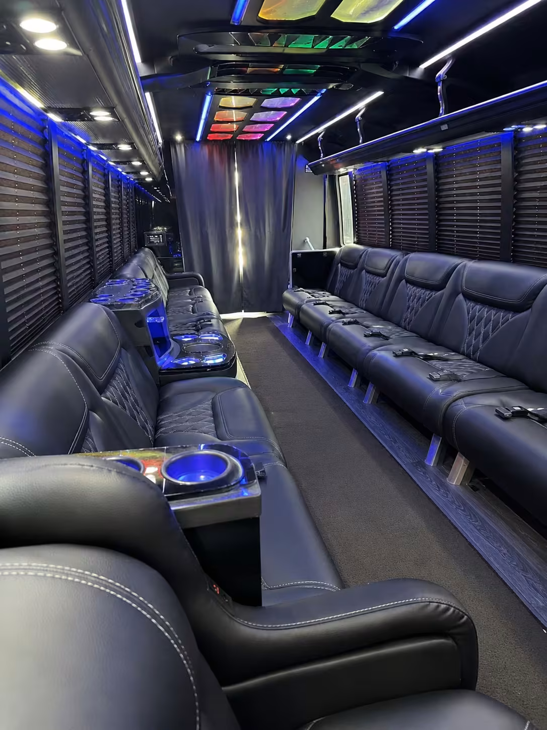 25 passenger party bus inside